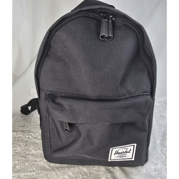 The Herschel Supply Co. Brand Unisex Mini Black Classic Backpack 11.5x9x5 - Picture 1 of 7
